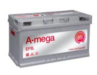 Аккумулятор автомобильный A-Mega EFB 110 Ач о.п.