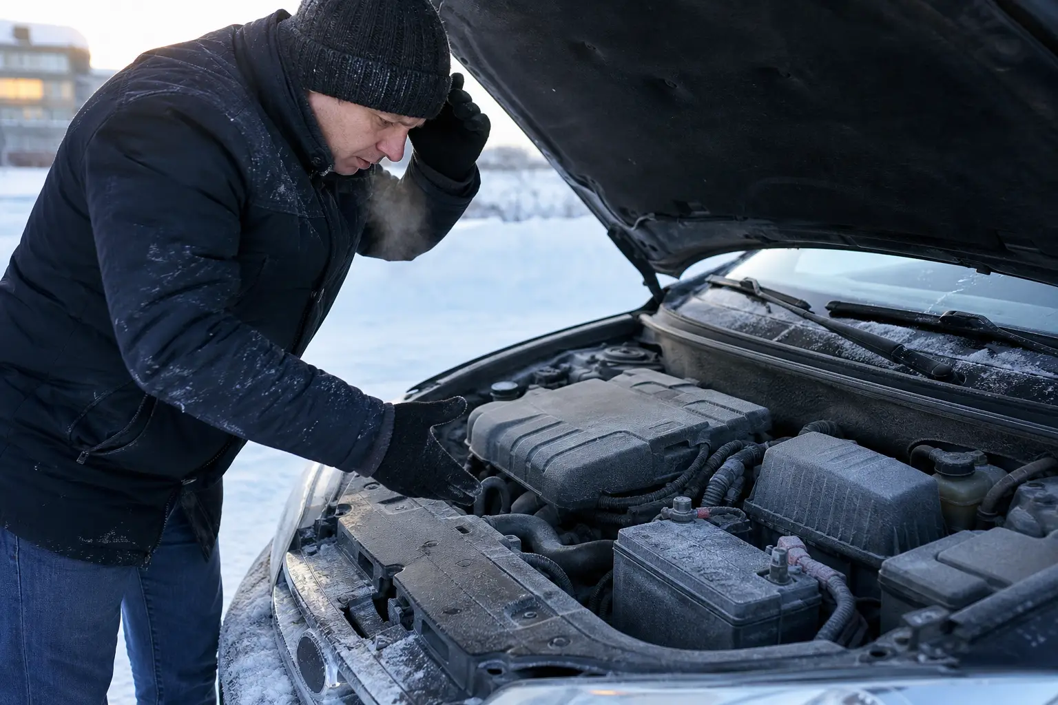 Автомобиль зимой, проблемы с запуском