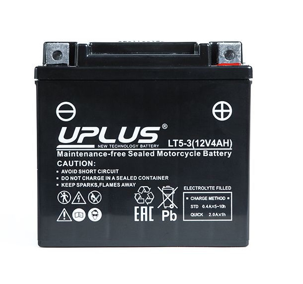 Копия Мото аккумулятор UPLUS SuperStart LT5-3 (YTX5L, YT5L) 4Ah (о.п.)